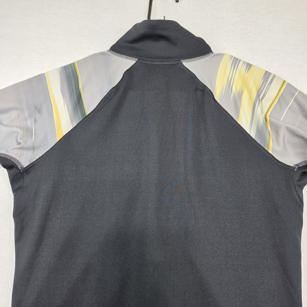 Nike Pro Black Grey Yellow Livestrong 1/4 Zip Long Sleeve L Athleisure Athletic - Picture 10 of 11
